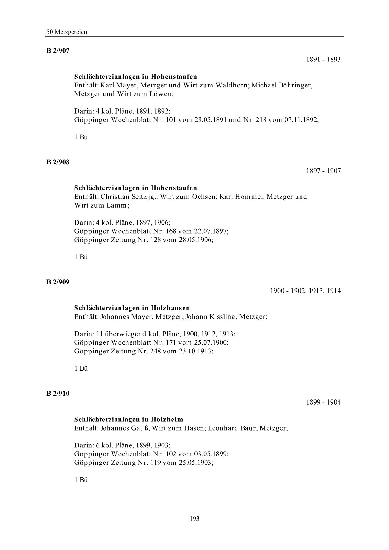 Auszug Findbuch B2 Oberamt GP Auszug Findbuch B2 Oberamt GP