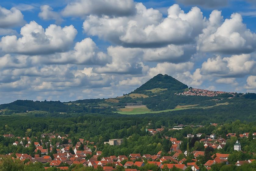 Der Berg Hohenstaufen im Sommer