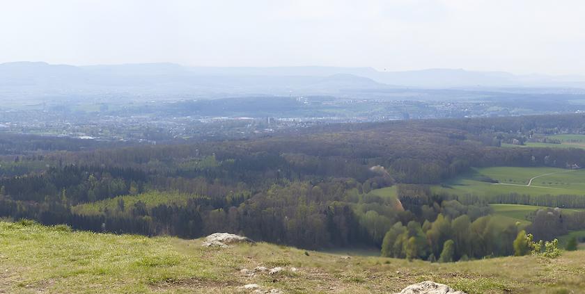 Panoramablick vom Gipfel des Hohenstaufen