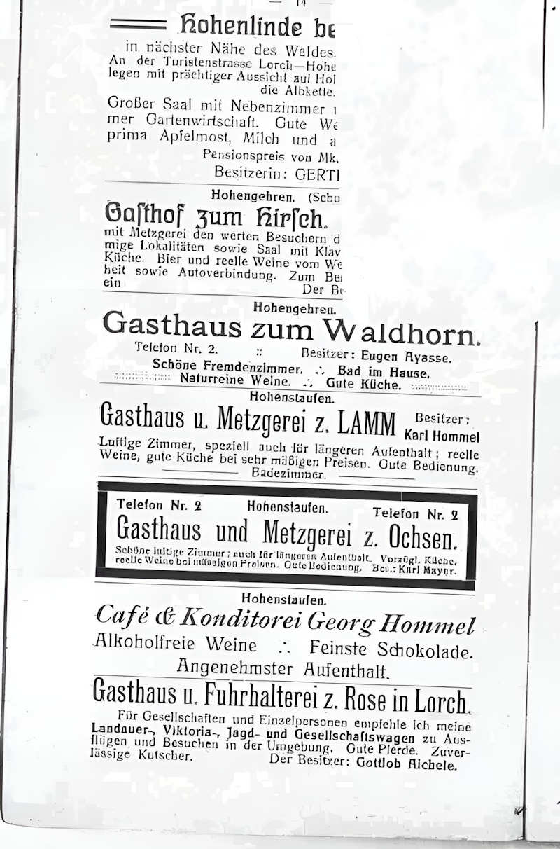 Historisches Teilnehmerverzeichnis Telefon Nr. 2