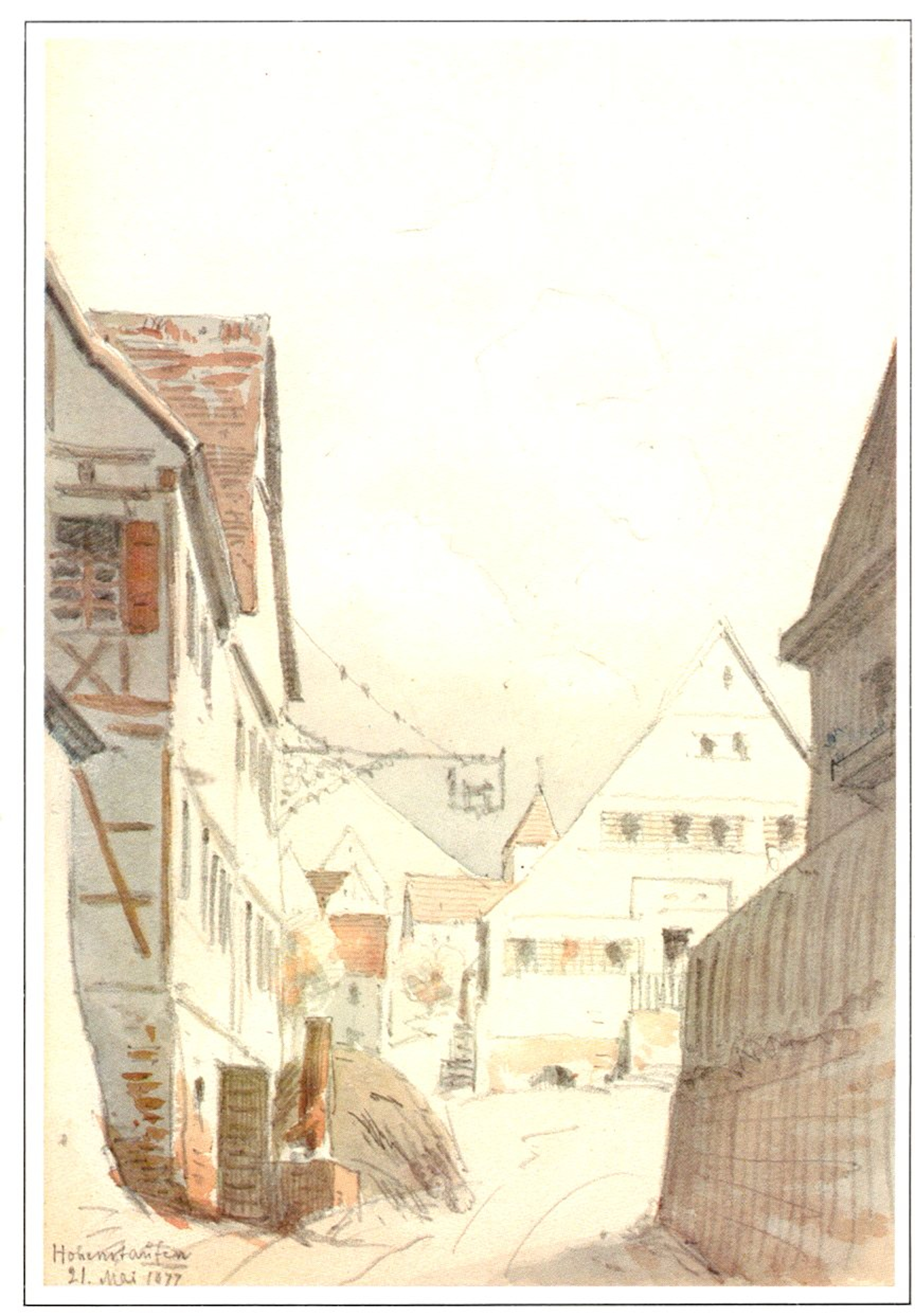 Goldener Ochsen um 1877 – historisches Großfoto