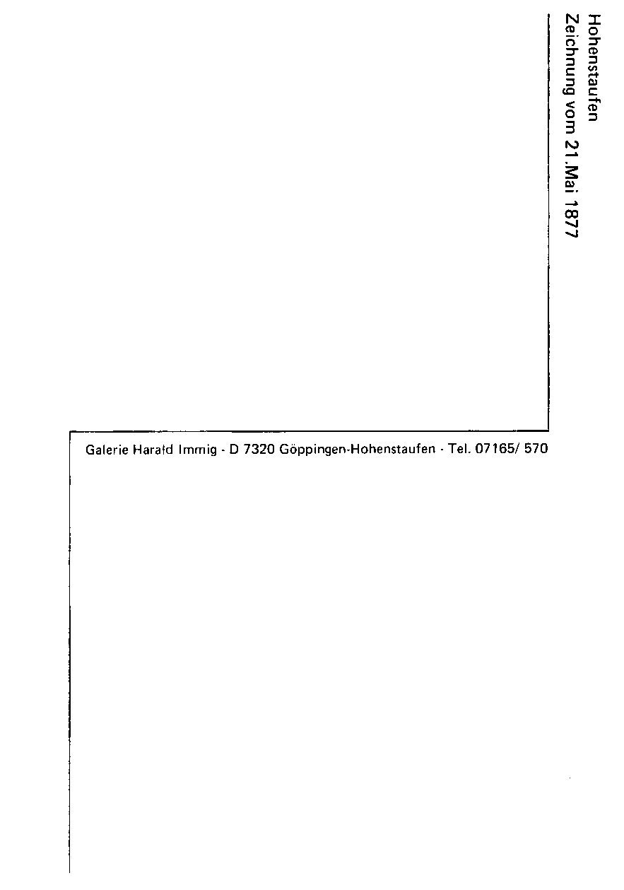 Rückseite Harald Immig Postkarte Goldener Ochsen